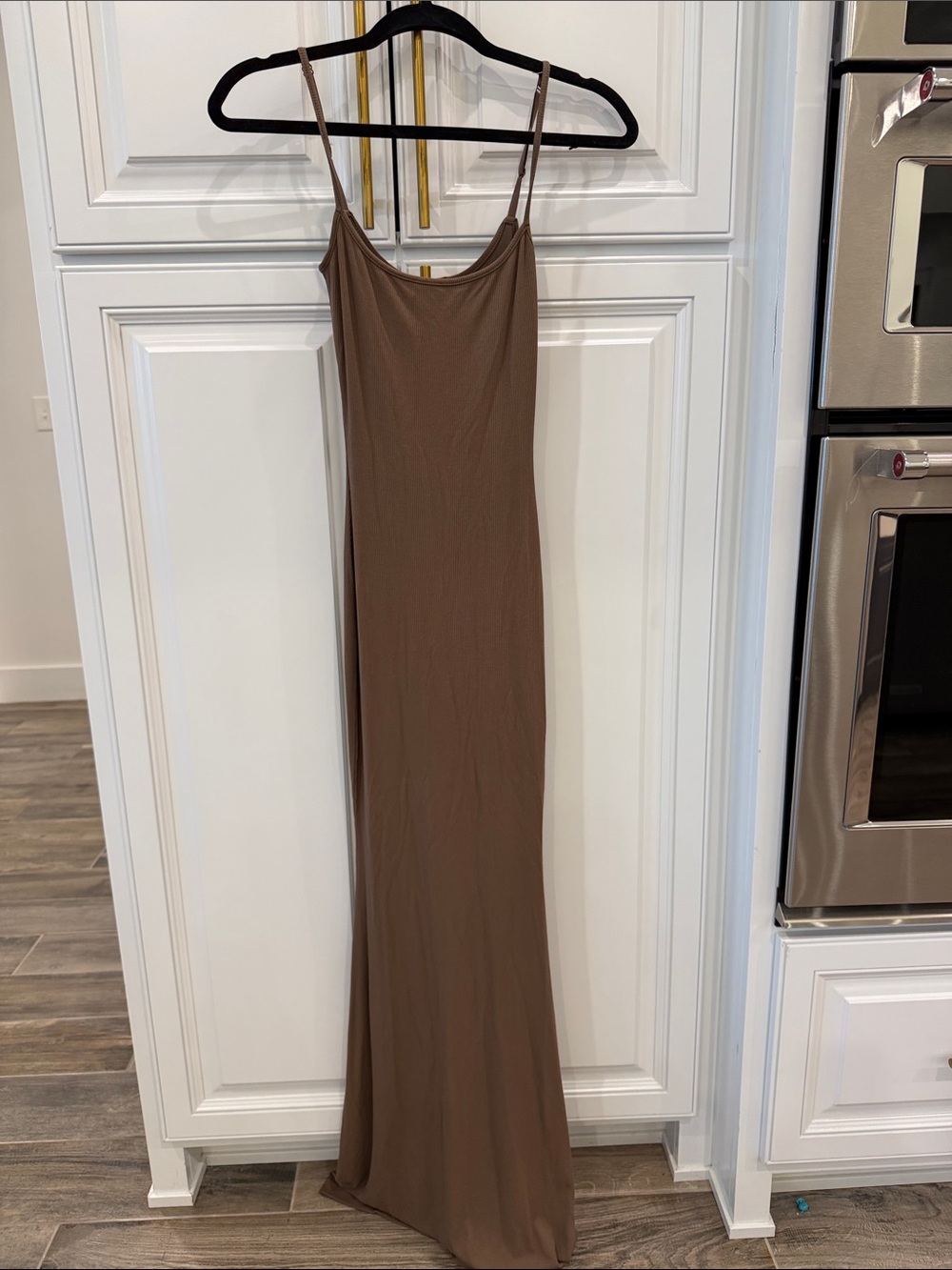 SKIMS Brown Slip Maxi Dress
